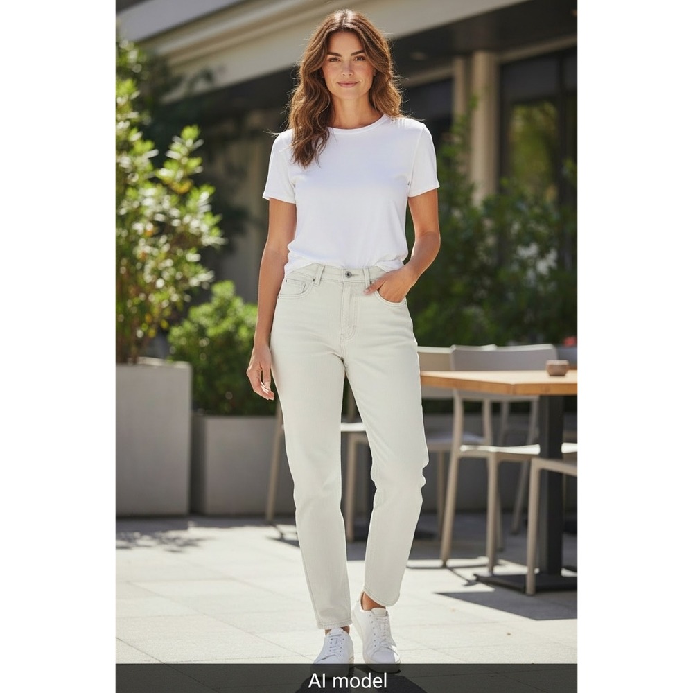 Pure Jeanswear Vintage High Waisted Mom Jeans Light Wash Tapered Size 32/18W